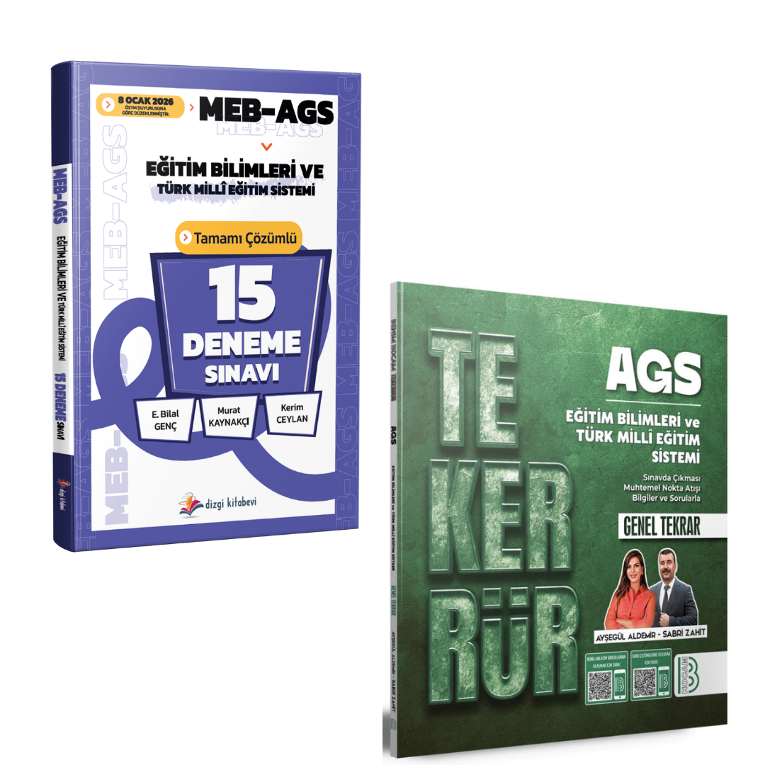 Dizgi Kitap 2026 MEB AGS Eğitim Bilimleri ve Türk Milli Eğitim Sistemi 15 Deneme & AGS Tekerrür Eğitim Bilimleri ve Türk Milli Eğitim Sistemi Genel Tekrar Ayşegül Aldemir Sabri Zahit Benim Hocam Seti