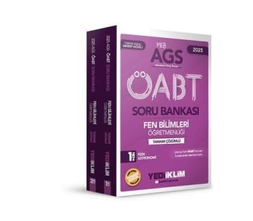 MEBS AGS ÖABT Fen Bilimleri Öğretmenliği Tamamı Çözümlü Soru Bankası (2 Cilt) Yediiklim Yayınları