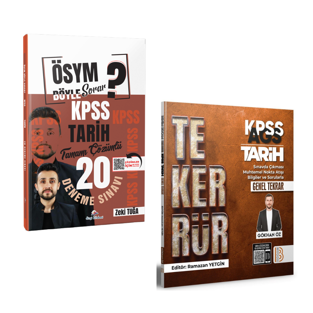 Dizgi Kitap ÖSYM Böyle Sorar 2026 KPSS Tarih 20 Deneme & KPSS AGS TEKERRÜR Tarih Genel Tekrar Gökhan Öz Benim Hocam Seti