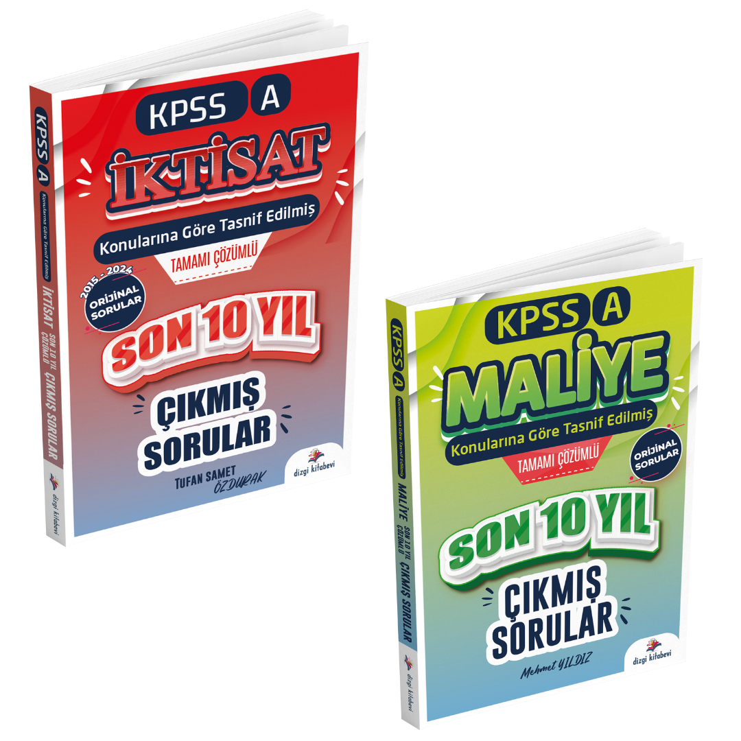 Dizgi Kitap 2025 Kpss A Maliye ve İktisat Konularına Göre Tasnif Edilmiş Son 10 Yıl Tamamı Çözümlü Orijinal Çıkmış Sorular Seti