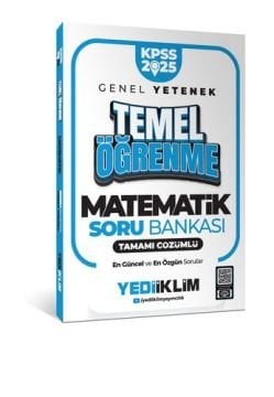 Yediiklim Yayınları 2025 KPSS Genel Yetenek Matematik Temel Öğrenme Tamamı Çözümlü Soru Bankası