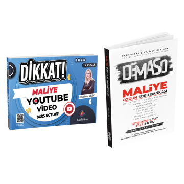 Dizgi Kitap 2025 KPSS A Dikkat Maliye Video Ders Notları ve Demaso Maliye Özgün Soru Bankası Seti