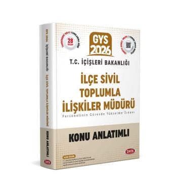 Data Yayınları 2026 T.C. İçişleri Bakanlığı İlçe Sivil Toplumla İlişkiler Müdürü Konu Anlatımlı