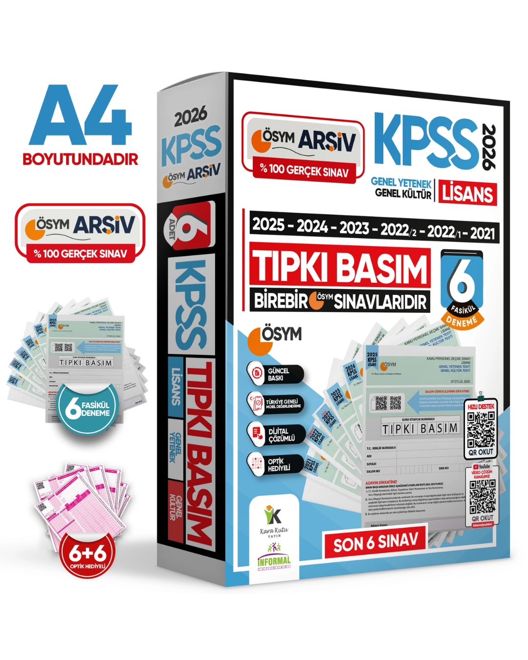 2026 KPSS Lisans ÖSYM Çıkmış Soru Tıpkı Basım 6lı Deneme Paketi Video Çözümlü Türkiye Geneli İnformal Yayınları
