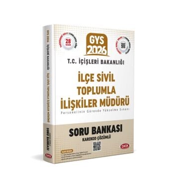 Data Yayınları 2026 T.C. İçişleri Bakanlığı İlçe Sivil Toplumla İlişkiler Müdürü Tamamı Çözümlü Soru Bankası - Karekod Çözümlü