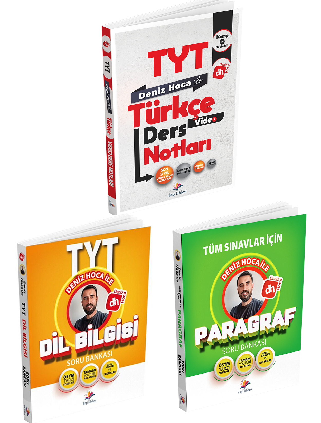 Dizgi Kitap Deniz Hoca Külliyatı Paragraf- Dilbilgisi Soru Bankası- Türkçe Video Ders Notları 2025