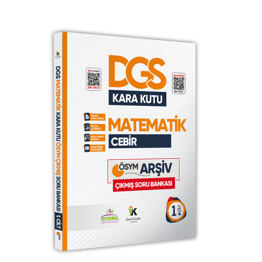 DGS Matematiğin Kara Kutusu 1.Cilt Konu Özetli Dijital Çözümlü ÖSYM Çıkmış Soru Havuzu Bankası İnformal Yayınları