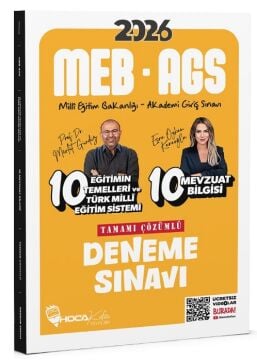 2026 MEB-AGS Eğitimin Temelleri ve Türk Milli Eğitim Sistemi, Mevzuat Bilgisi 10+10 Deneme Çözümlü - Mevlüt Gündüz, Esra Özkan Karaoğlu Hoca Kafası Yayınları