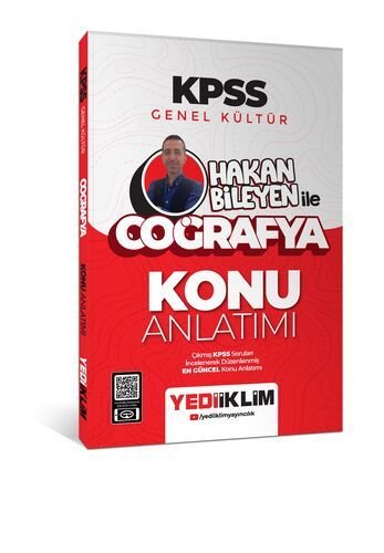 2025 KPSS Genel Kültür Hakan Bileyen ile Coğrafya Konu Anlatımı Yediiklim Yayınları