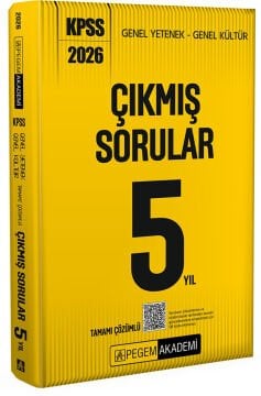 Pegem Yayınları 2026 KPSS Genel Yetenek Genel Kültür Tamamı Çözümlü Çıkmış Sorular 5 Yıl