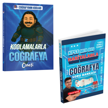 Dizgi Kitap 2026 Kpss Meb Ags Haritalarla Coğrafya Tamamı Video Çözümlü Soru Bankası ve Coğrafyanın Kodları Kodlamalarla Coğrafya Özeti Cep Kitabı Zeduva Yayınları Seti