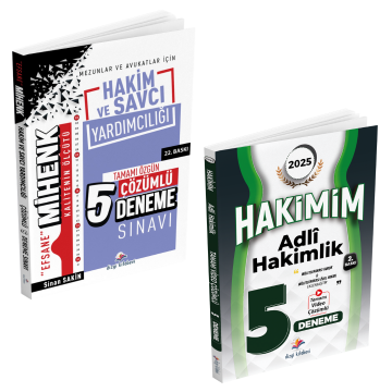 Dizgi Kitap Efsane Mihenk ve Hakimim Adli Hakim ve Savcı Yardımcılığı Tamamı Çözümlü Deneme Sınavı Seti
