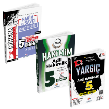 Dizgi Kitap Adli Hakim ve Savcı Yardımcılığı Kazandıran 3'lü Deneme Seti