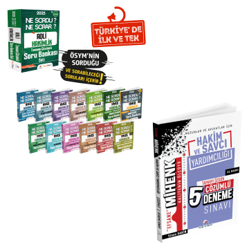 Dizgi Kitap Hukuk Atölyesi Adli Hakimlik Ne Sordu Ne Sorar Tamamı Çözümlü Soru Bankası ve Efsane Mihenk Tamamı Çözümlü 5 Deneme Sınavı Seti
