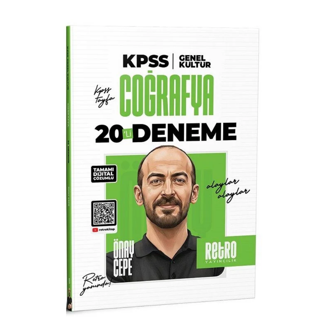 2026 KPSS Coğrafya 20 Deneme Çözümlü - Önay Çepe Retro Yayıncılık