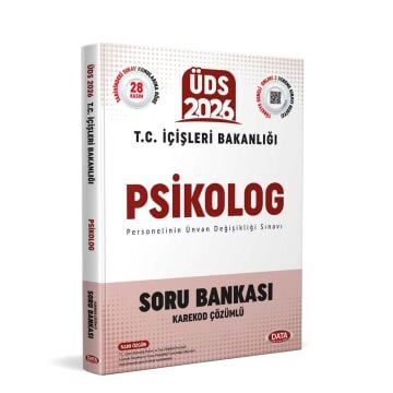 Data Yayınları 2026 T.C. İçişleri Bakanlığı ÜDS Psikolog Soru Bankası - Karekod Çözümlü