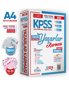 2026 KPSS Lisans GY-GK Yazarlar Karması Türkiye Geneli KURUMSAL 10lu Dijital Çözümlü Deneme Paketi İnformal Yayınları