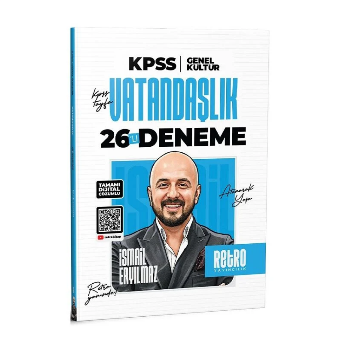 2026 KPSS Vatandaşlık 26 Deneme Çözümlü - İsmail Eryılmaz Retro Yayıncılık