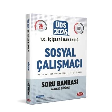 Data Yayınları 2026 T.C. İçişleri Bakanlığı ÜDS Sosyal Çalışmacı Soru Bankası - Karekod Çözümlü