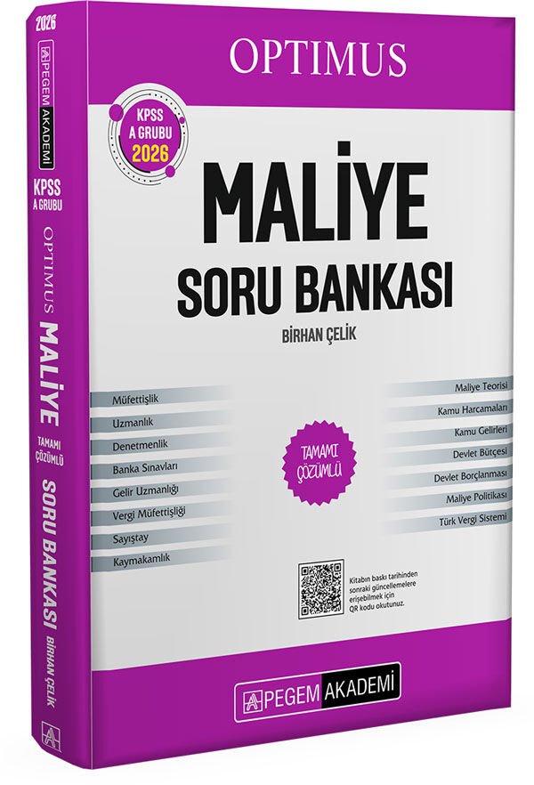 2026 KPSS A Grubu Optimus Maliye Tamamı Çözümlü Soru Bankası Pegem Yayınları