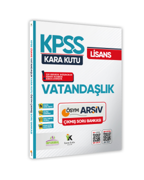 KPSS Vatandaşlık Kara Kutu Dijital Çözümlü ÖSYM Çıkmış Soru Bankası Çözümlü İnformal Yayınları