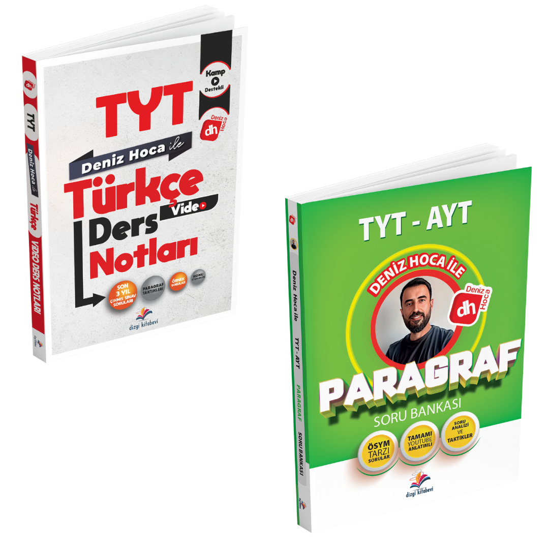 Dizgi Kitap Deniz Hoca Külliyatı Paragraf Soru Bankası + Türkçe Video Ders Notları Seti 2025