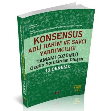 KONSENSUS Adli Hakim ve Savcı Yardımcılığı 10 Deneme Savaş Yayınları