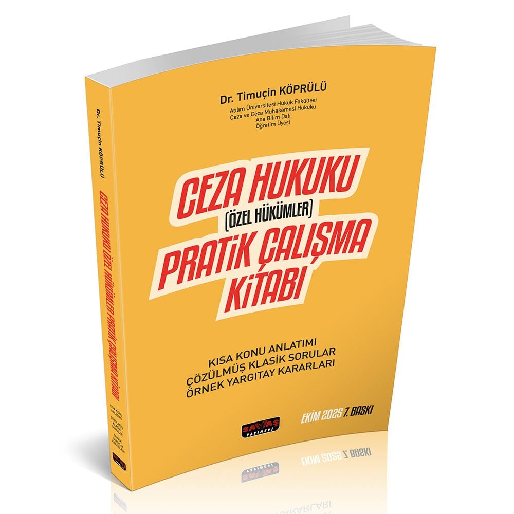 Ceza Hukuku Özel Hükümler Pratik Çalışma Kitabı Savaş Yayınları