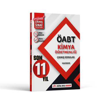 Dijital Hoca 2024 ÖABT Kimya Son 11 Yıl Orijinal Çıkmış Sınav Soruları Video Çözümlü-Konu Analizli