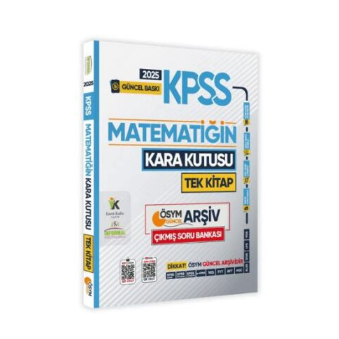 2025 KPSS Kara Kutu Matematik TEK KİTAP ÖSYM Arşiv Çıkmış Soru Bankası Konu Özetli Video/PDF Çözümlü İnformal Yayınları