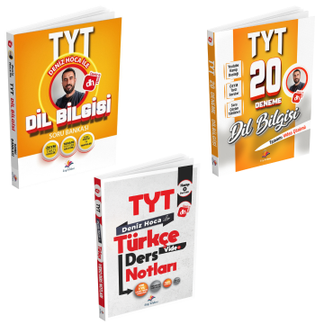 Dizgi Kitap Deniz Hoca Külliyatı Dil Bilgisi Soru Bankası + 20'li Deneme + Türkçe Video Ders Notları Seti 2025