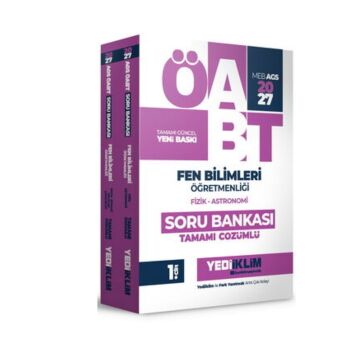 Yediiklim Yayınları 2027 MEB AGS ÖABT Fen Bilimleri Öğretmenliği Tamamı Çözümlü Soru Bankası 2 Cilt