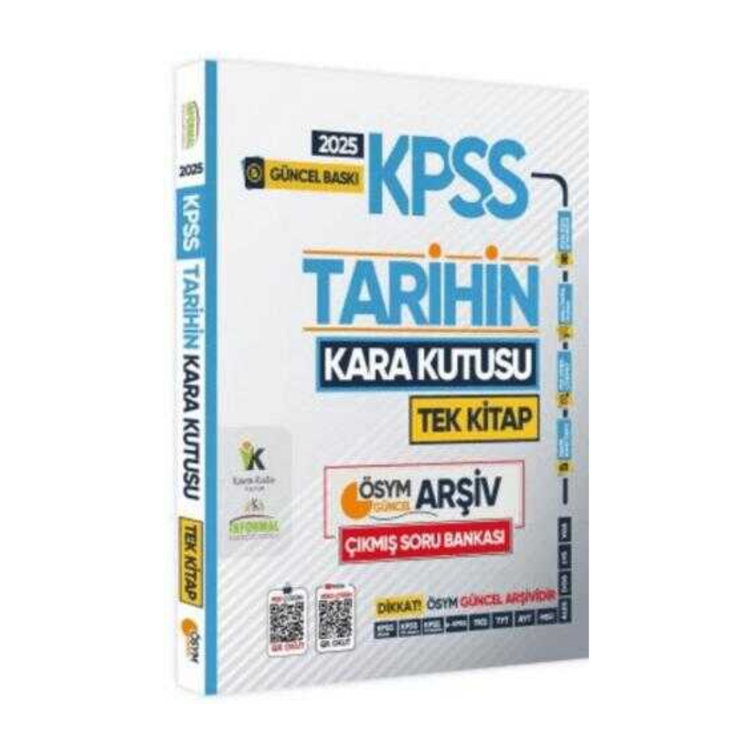 İnformal Yayınları 2025 KPSS Tarih Kara Kutu TEK KİTAP ÖSYM Arşiv Çıkmış Soru Bankası Konu Özetli Video/PDF Çözümlü