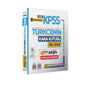 2025 KPSS Kara Kutu Türkçe TEK KİTAP ÖSYM ARŞİV Çıkmış Soru Bankası Konu Özetli Video/PDF Çözümlü İnformal Yayınları
