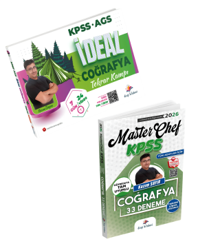 Dizgi Kitap 2026 KPSS MEB AGS İdeal Coğrafya Video Konu Anlatımlı Tekrar Kampı ve Tüm Adaylar İçin MasterChef Coğrafya Tamamı Video Çözümlü 33 Deneme - Kazım Sayın