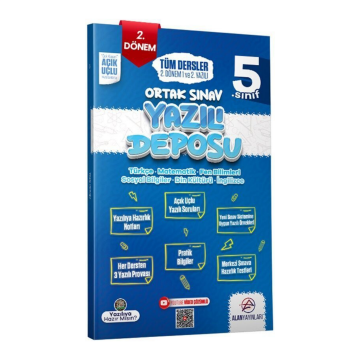 Alan Yayınları 5. Sınıf Tüm Dersler Ortak Sınav 2. Dönem 1. ve 2. Yazılı