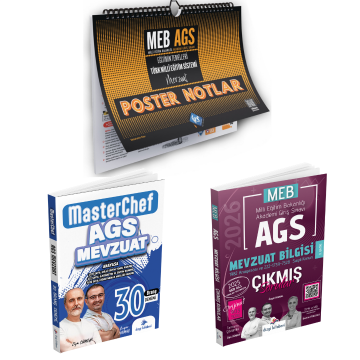 Dizgi Kitap MEB AGS Mevzuat 30 Deneme & MEB AGS Mevzuat Bilgisi Çıkmış Sorular ve MEB AGS Eğitimin Temelleri ve Türk Milli Eğitim Sistemi Mevzuat Poster Notlar KR Akademi Yayınları Seti