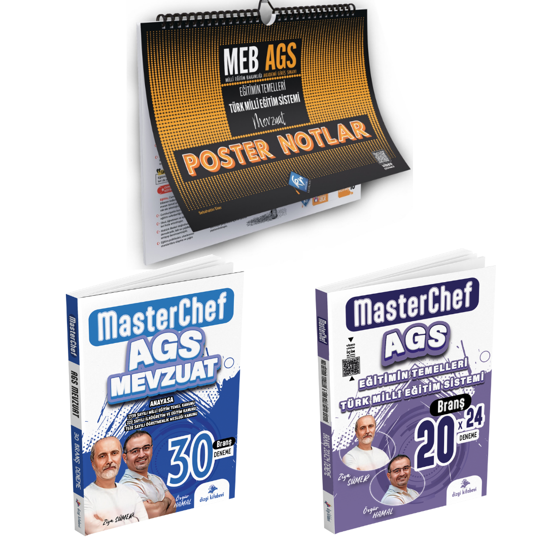 Dizgi Kitap MEB AGS Eğitimin Temelleri Türk Milli Eğitim Sistemi 20 Deneme & MEB AGS Mevzuat 30 Deneme ve  Eğitimin Temelleri Türk Milli Eğitim Sistemi Mevzuat Poster Notlar KR Akademi Yayınları Seti