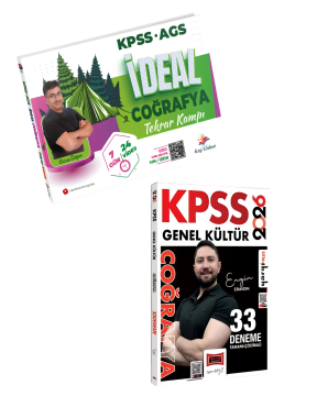 Dizgi Kitap 2026 KPSS MEB AGS İdeal Coğrafya Video Konu Anlatımlı Tekrar Kampı Kazım Sayın ve Yargı Yayınları Genel Kültür Tamamı Çözümlü Coğrafya 33 Deneme Engin Eraydın Seti