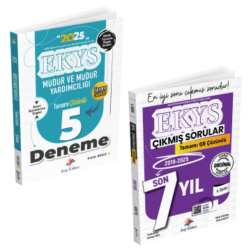 Dizgi Kitap MEB EKYS Müdür ve Müdür Yardımcılığı Çözümlü 5 Deneme ve Tamamı Qr Çözümlü Son 7 Yıl Çıkmış Sorular Seti