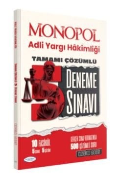 2025 Adli Yargı Hâkimliği Çözümlü 5 Deneme Sınavı Monopol Yayınları