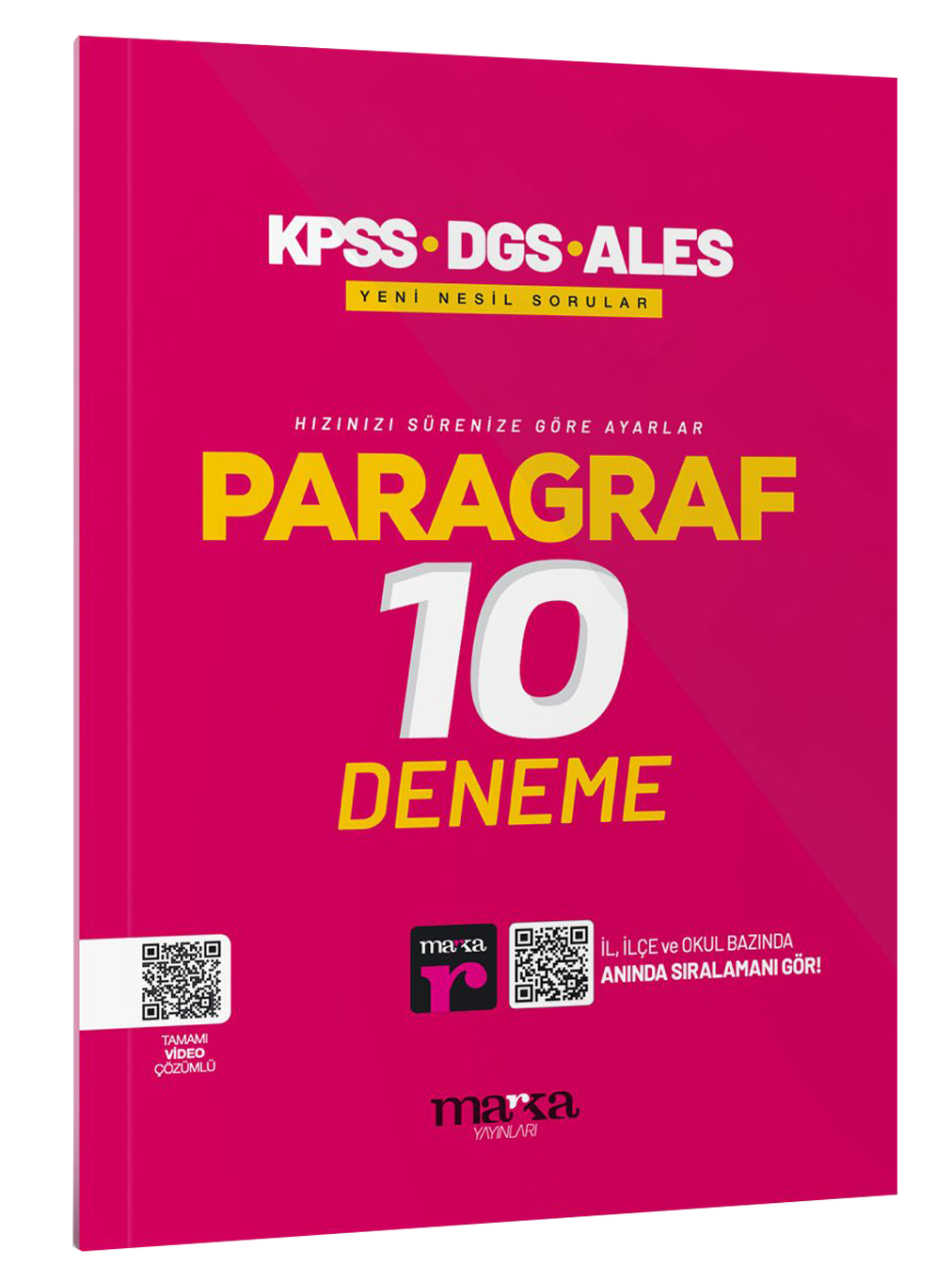 2026 KPSS DGS ALES Paragraf 10 Deneme Tamamı Video Çözümlü Marka Yayınları