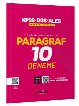 2026 KPSS DGS ALES Paragraf 10 Deneme Tamamı Video Çözümlü Marka Yayınları