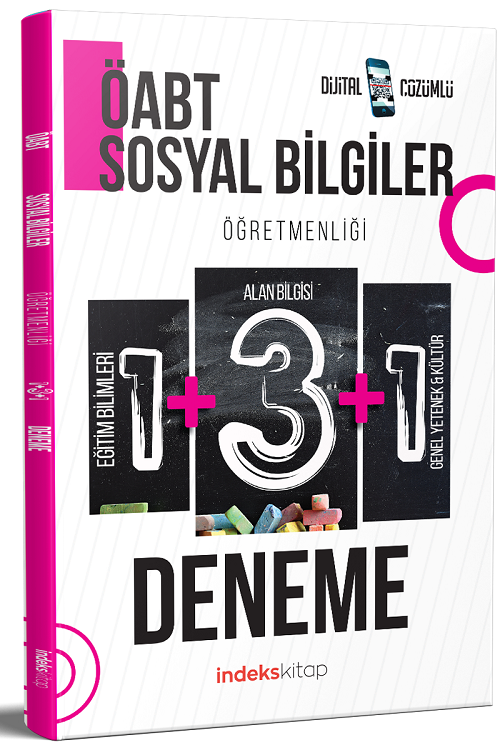 İndeks Kitap 2021 ÖABT Sosyal Bilgiler Öğretmenliği 5 Deneme Dijital Çözümlü İndeks Kitap
