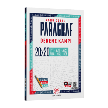 Alan Yayınları TYT Paragraf Konu Özetli 20 x 20 Deneme Kampı