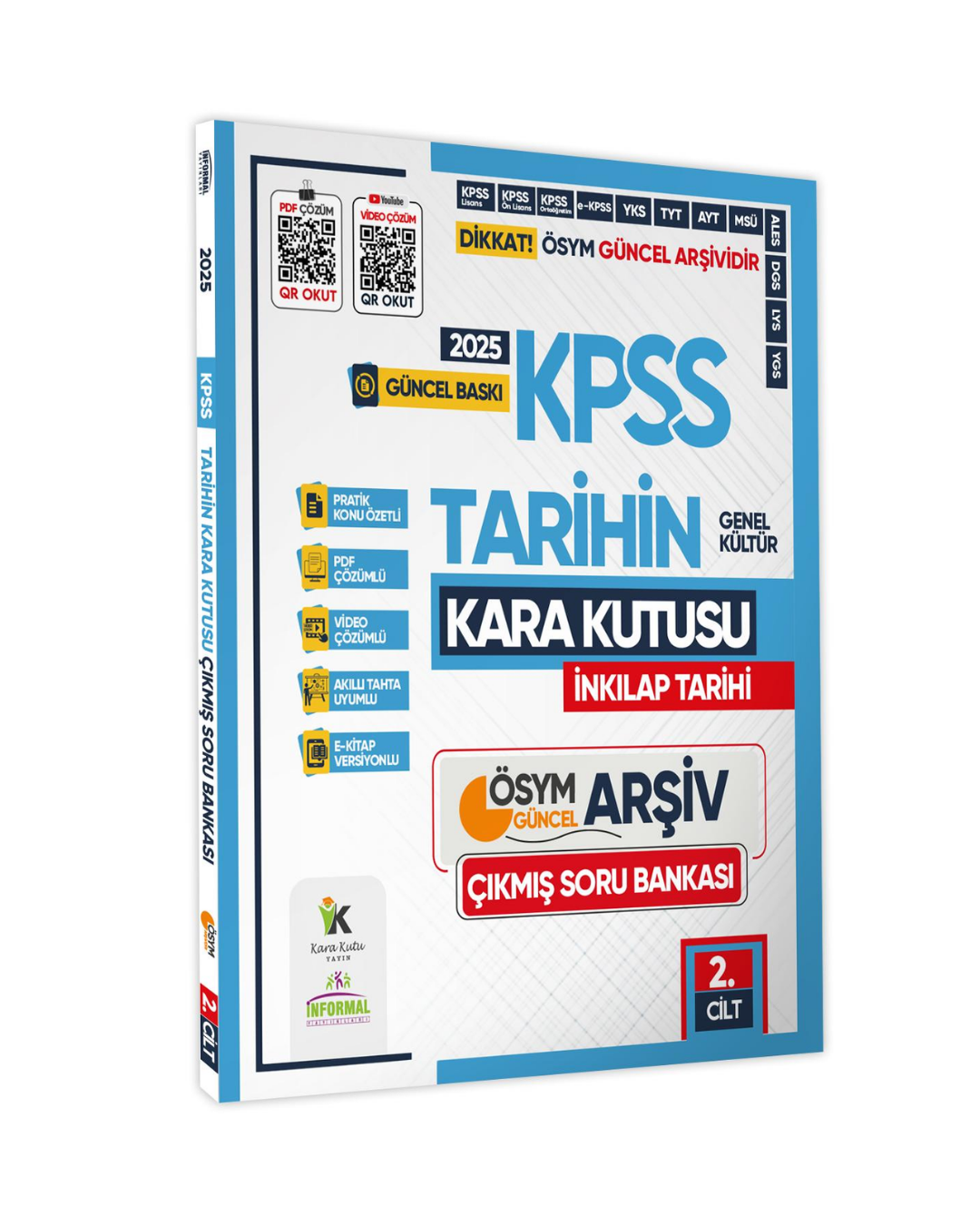 2025 KPSS Tarihin Kara Kutusu 2.Cilt ÖSYM Çıkmış Soru Havuzu Bankası Konu Özetli Video/PDF Çözümlü İnformal Yayınları
