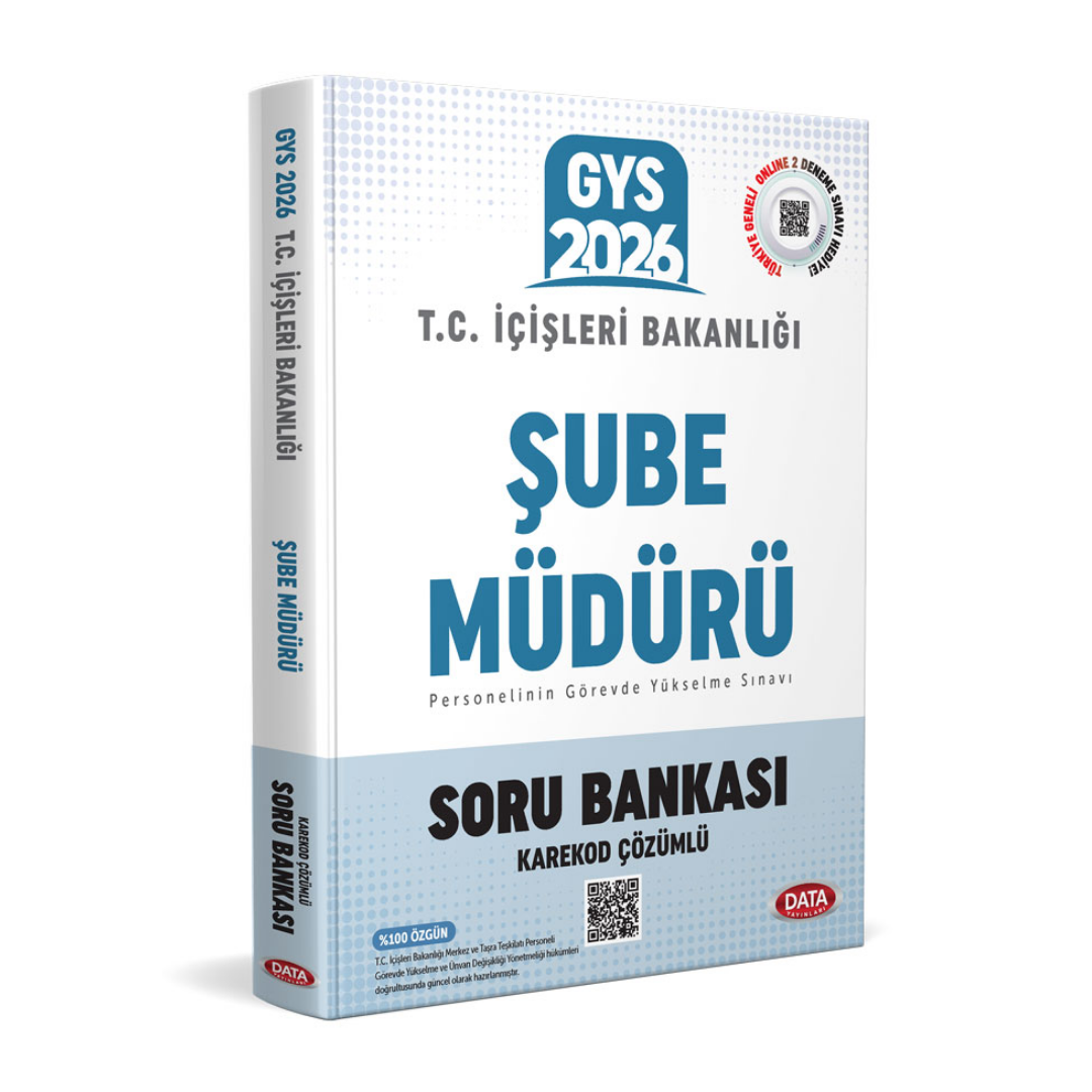 T.C. İçişleri Bakanlığı Şube Müdürü GYS Soru Bankası - Karekod Çözümlü Data Yayınları