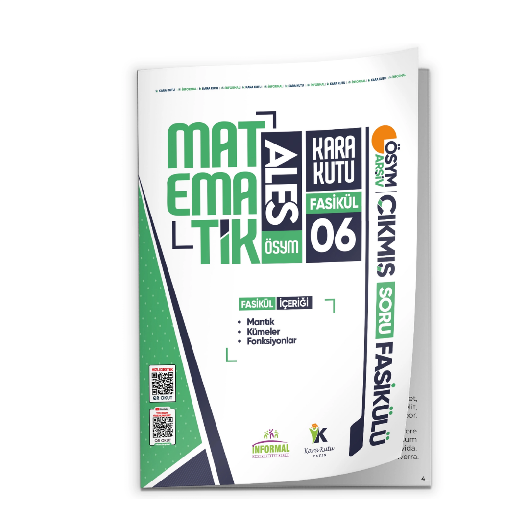 2026 ALES Matematik Kara Kutu 6.Fasikül ÖSYM Çıkmış Soru MANTIK-KÜMELER-FONKSİYONLAR Modüler Set İnformal Yayınları