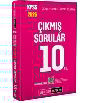 2026 KPSS Genel Yetenek Genel Kültür Tamamı Çözümlü Çıkmış Sorular 10 Yıl Pegem Yayınları