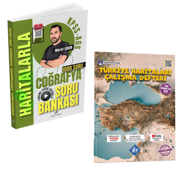 Dizgi Kitap 2026 Kpss Meb Ags Haritalarla Coğrafya Soru Bankası Murat Çakır & Coğrafyanın Kodları Türkiye Haritaları Çalışma Defteri Seti